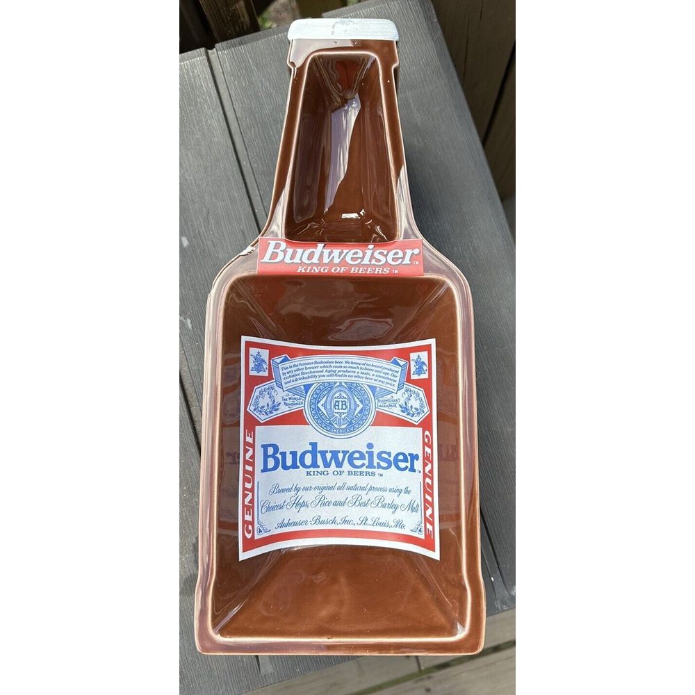 Vintage‎ Budweiser Breweriana Bottle Snack Bowl Advertising 1998